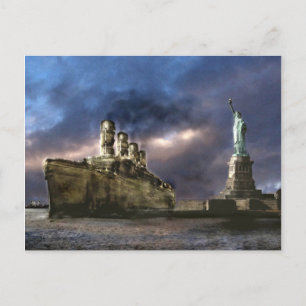 Verspätete Ankunft Postkarte