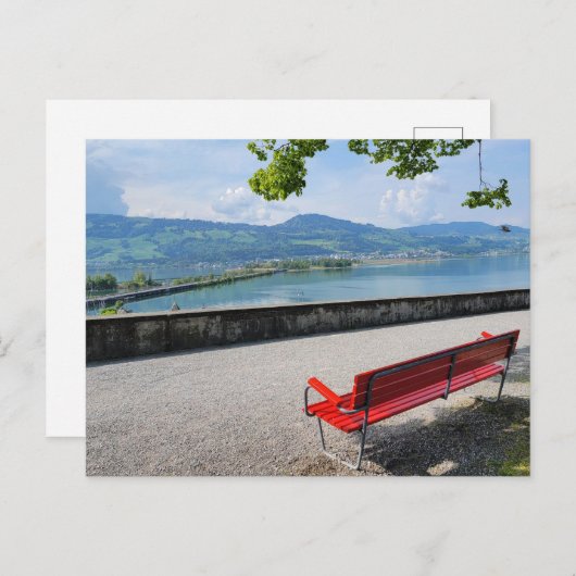 Verspätete Bench Postkarte (Vorne/Hinten)
