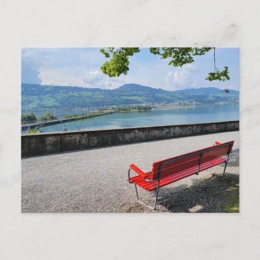 Verspätete Bench Postkarte (Vorderseite)