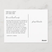 Verspätete Blume des Hochzeitsfalls Postkarte (Rückseite)