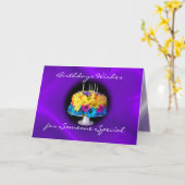 Verspätete Gänseblümchen-Geburtstags-Kuchen-Karte Karte (Gelbe Blume)