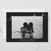 Verspätete Hochzeit Ändern Sie das Foto QR CODE Save The Date (Rückseite)