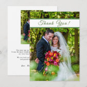 Verspätete Hochzeit Dankeschön Karte (Vorne/Hinten)