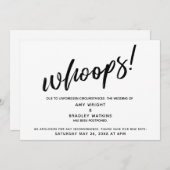 Verspätete Hochzeit humorvoll "Whoops"!Ankündigung Einladung (Vorne/Hinten)