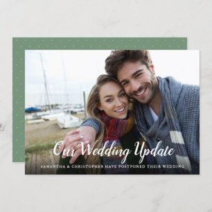 Verspätete Hochzeit mit Foto-Kalligrafie Einladung