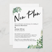 Verspätete Hochzeit "Neuer Plan mit Eukalyptus-Kar Einladung (Vorne/Hinten)