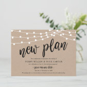 Verspätete Hochzeit, neuer Plan, Rustikal, Bekannt Einladung (Stehend Vorderseite)