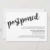 Verspätete Hochzeit neuer Plan Stornierung minimal Einladung (Vorderseite)