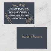 Verspätete Hochzeitänderung Begleitkarte (Vorne/Hinten)