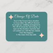 Verspätete Hochzeitänderung Begleitkarte (Vorderseite)