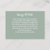 Verspätete Hochzeitänderung Begleitkarte (Vorderseite)