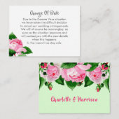 Verspätete Hochzeitänderung Begleitkarte (Vorne/Hinten)