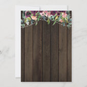 Verspätete Hochzeitänderung der Pläne Blumenholzka Einladung (Rückseite)