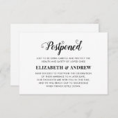 Verspätete Hochzeitänderung von Plänen Elegantes S Ankündigung (Vorne/Hinten)