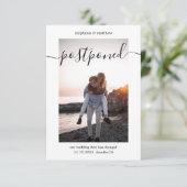 Verspätete Hochzeiten ändern das Foto Datum Save The Date (Stehend Vorderseite)