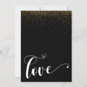 Verspätete HochzeitGold-Black-Änderung der Pläne-K Einladung (Rückseite)