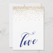 Verspätete Hochzeitgoldene Flotte beim Wechsel der Einladung (Rückseite)