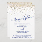 Verspätete Hochzeitgoldene Flotte beim Wechsel der Einladung (Vorne/Hinten)