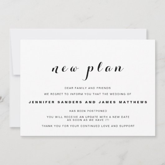 Verspätete Hochzeitsankündigung Einladung (Vorderseite)