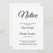 Verspätete Hochzeitsankündigung Elegante Mitteilun Einladung (Vorne/Hinten)