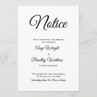 Verspätete Hochzeitsankündigung Elegante Mitteilun