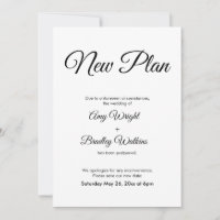 Verspätete Hochzeitsankündigung Eleganter Plan