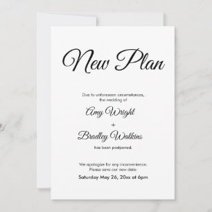 Verspätete Hochzeitsankündigung Eleganter Plan Einladung