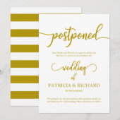 Verspätete Hochzeitsankündigung Elegantes Goldenes Einladung (Vorne/Hinten)