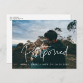 Verspätete Hochzeitsankündigung Postkarte (Vorne/Hinten)