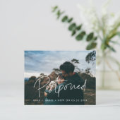 Verspätete Hochzeitsankündigung Postkarte (Stehend Vorderseite)