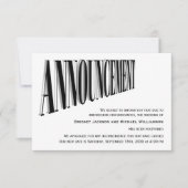 Verspätete Hochzeitsbenachrichtigung Save The Date (Vorderseite)