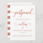 Verspätete Hochzeitserklärung Elegante Rose Gold Einladung (Vorne/Hinten)