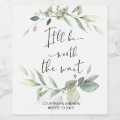 Verspätete Hochzeitsgeschenke Worauf warten Weinetikett (Einzelnes Label)