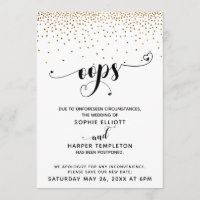 Verspätete Hochzeitsgoldkonfetti & Hörnchen