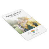 Verspätete Hochzeitsskala Save the Date mit Foto Magnet (Rechte Seite)