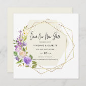 Verspätete Hochzeitsszenario Save The Date (Vorne/Hinten)