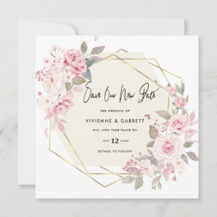 Verspätete Hochzeitsszenario Save The Date