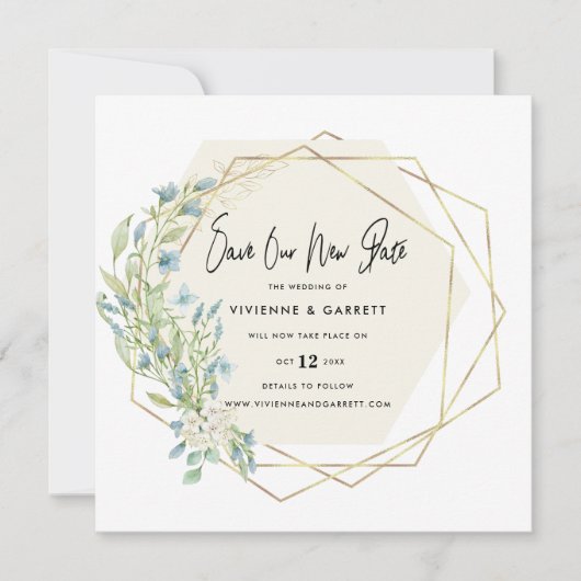 Verspätete Hochzeitsszenario Save The Date (Vorderseite)