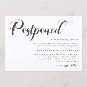 Verspätete Hochzeitstage ändern sozialen Abstand Einladung