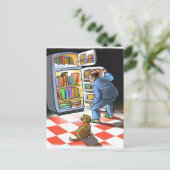 Verspätete Nacht Buchen Snack Postkarte (Stehend Vorderseite)