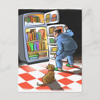 Verspätete Nacht Buchen Snack Postkarte