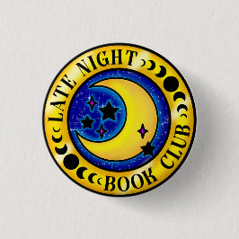 Verspätete Nacht Buchklub Abzeichen Button