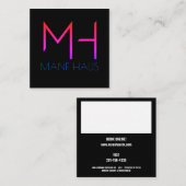 Verspätete Nacht Miami Quadratische Visitenkarte (Vorne/Hinten)