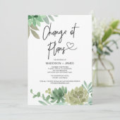 Verspätete Notizen zur Änderung von Plänen für Suk Einladung (Stehend Vorderseite)