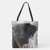 Verspätete Saisonjagd - Schwarzes Labor - Labrador Tasche (Vorderseite)