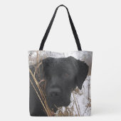 Verspätete Saisonjagd - Schwarzes Labor - Labrador Tasche (Rückseite)