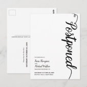 Verspätete Skripte Einfache moderne Hochzeit Postkarte (Vorne/Hinten)