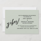 Verspätete Spaß Yikes für Hochzeiten! Ankündigung (Vorderseite)