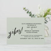 Verspätete Spaß Yikes für Hochzeiten! Ankündigung (Stehend Vorderseite)