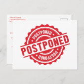 Verspätete Stornierung eines Ereignisses ändern da Postkarte (Vorne/Hinten)